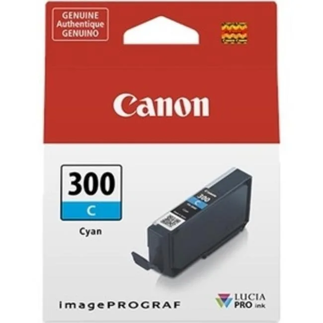 Canon Canon LUCIA PRO PFI-300 Cyan 4194C002 ink cartridges (genuine brands) — product photo