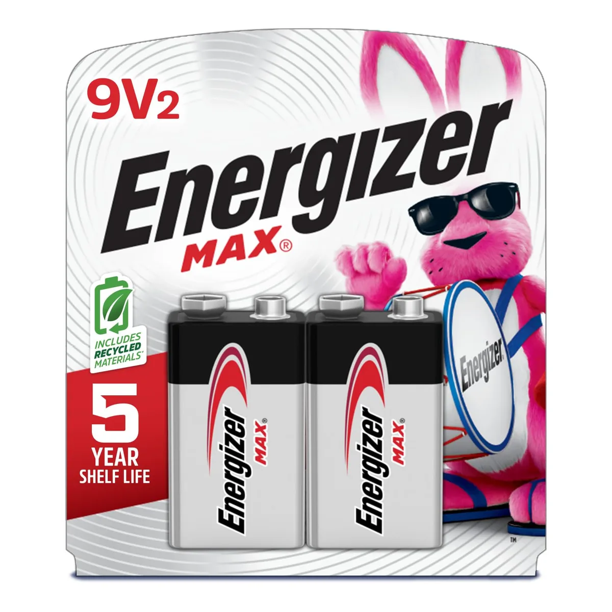 No Sew No Sew Energizer MAX 9V Alkaline Battery 2 Pack 2000mAh — product photo