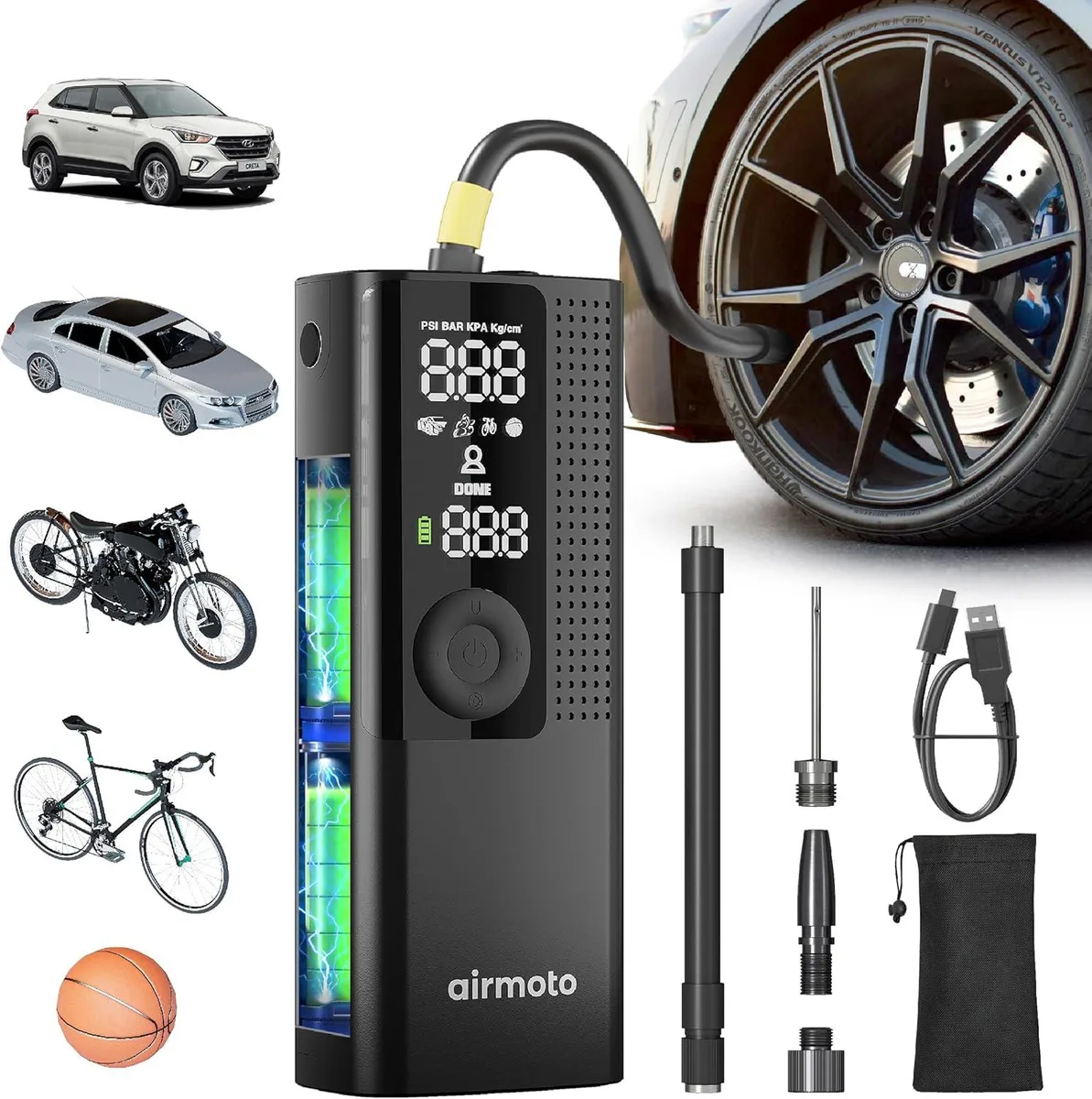 WUQ WUQ Portable Tire Inflator 120 PSI 2000 mAh — product photo