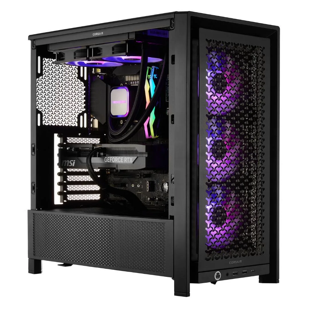 TECHNOID TECHNOID Ultimate Black Gaming PC Ryzen 7 7800X3D RX 9070 XT 32GB 2TB — product photo