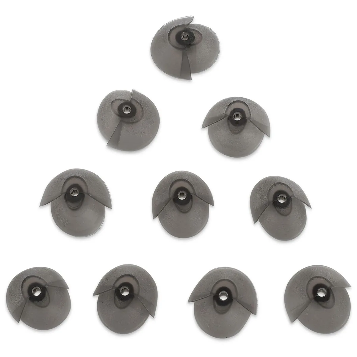MEDca MEDca Tulip Hearing Aid Domes 10 Pack Semi-Open Dark Gray — product photo