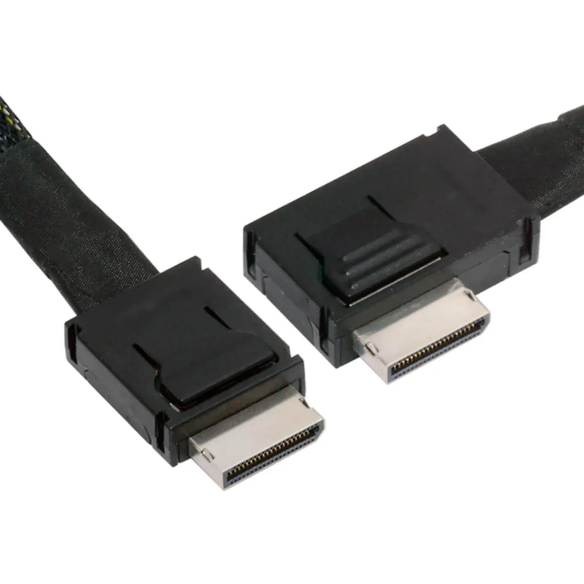 Vszerda Vszerda SF-014-LE-HX OCuLink SFF-8611 4i Male to Male 90° Angled Active Cable 50cm PCIe 4.0 64Gbps — product photo