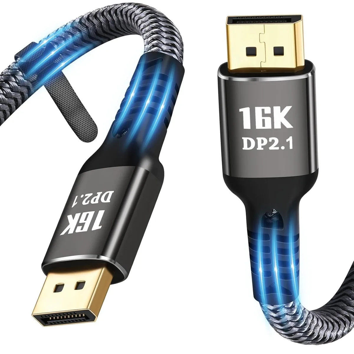 CableDeconn CableDeconn 16K DisplayPort 2.1 cable 3 ft 80Gbps — product photo