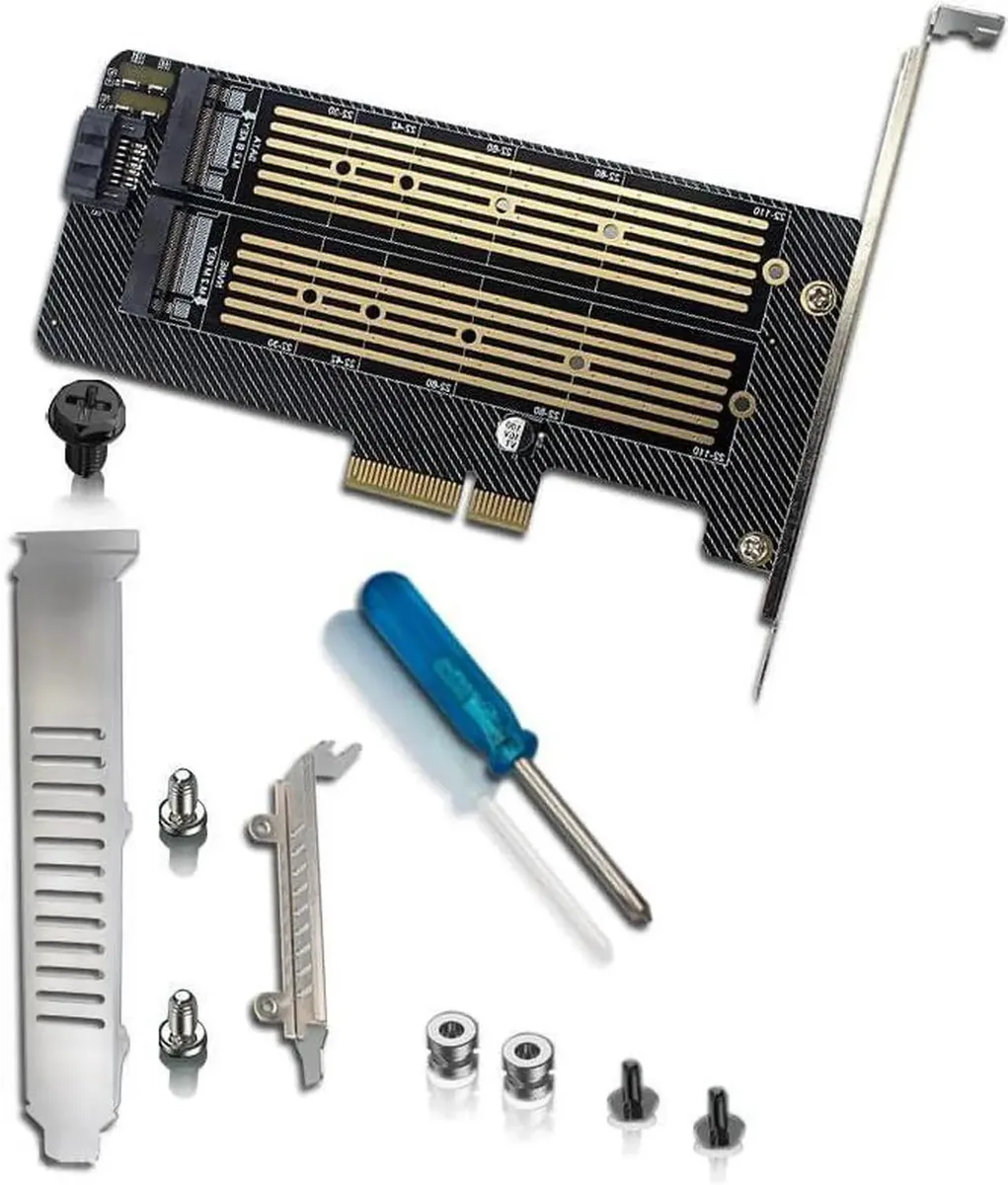 SMUGDESK SMUGDESK PH39 Dual M.2 NVMe SATA PCIe Adapter — product photo