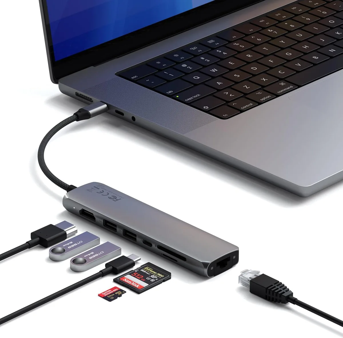 MCHOSE MCHOSE 7-in-1 USB-C Hub HDMI 4K 60Hz 100W PD Space Gray — product photo