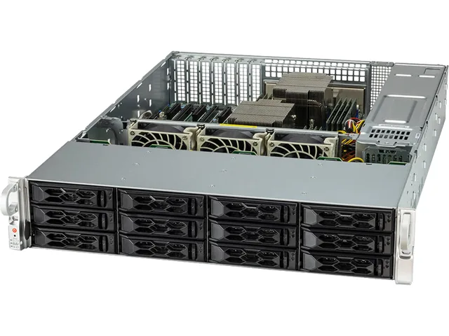 Supermicro Supermicro AS -2024S-TR 2U barebone server, 12 hot-swap bays, 16 DDR4 slots, 920W PSU — fotografija izdelka