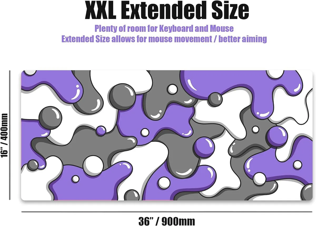 KEHIPI KEHIPI DRIP Edition XXL Mouse Pad Purple 36" x 16 — product photo