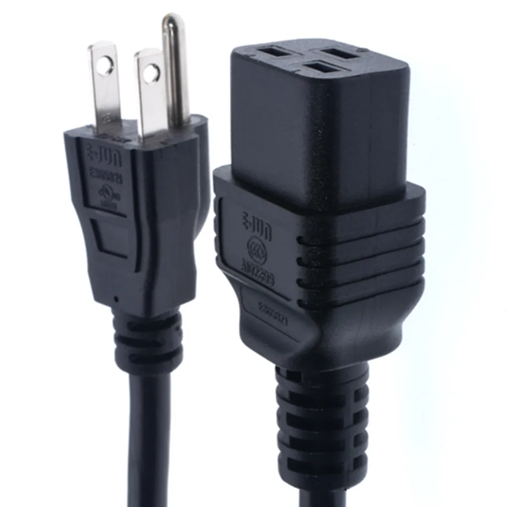 TeKit TeKit NEMA 5-15P to C19 6 ft 14 AWG 16A 250V computer power cord — product photo