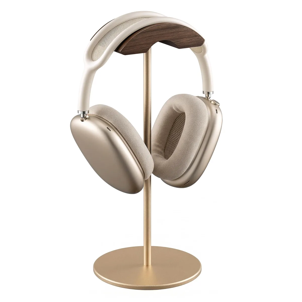  QinCoon HS0001 Headphone Stand Walnut Aluminum Gold 0.34 kg — product photo