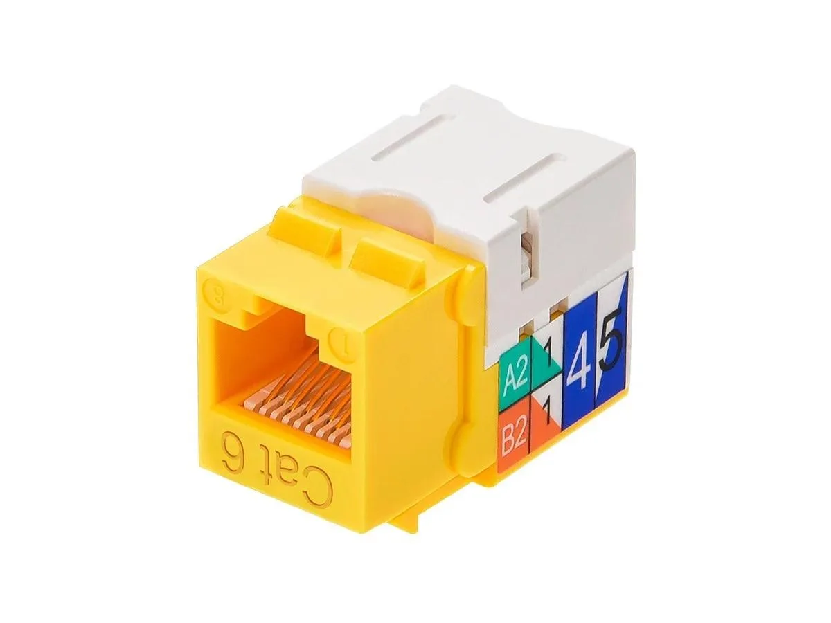 Monoprice Inc. Monoprice 105385 Cat6 Keystone Jack 22-24AWG Yellow — product photo