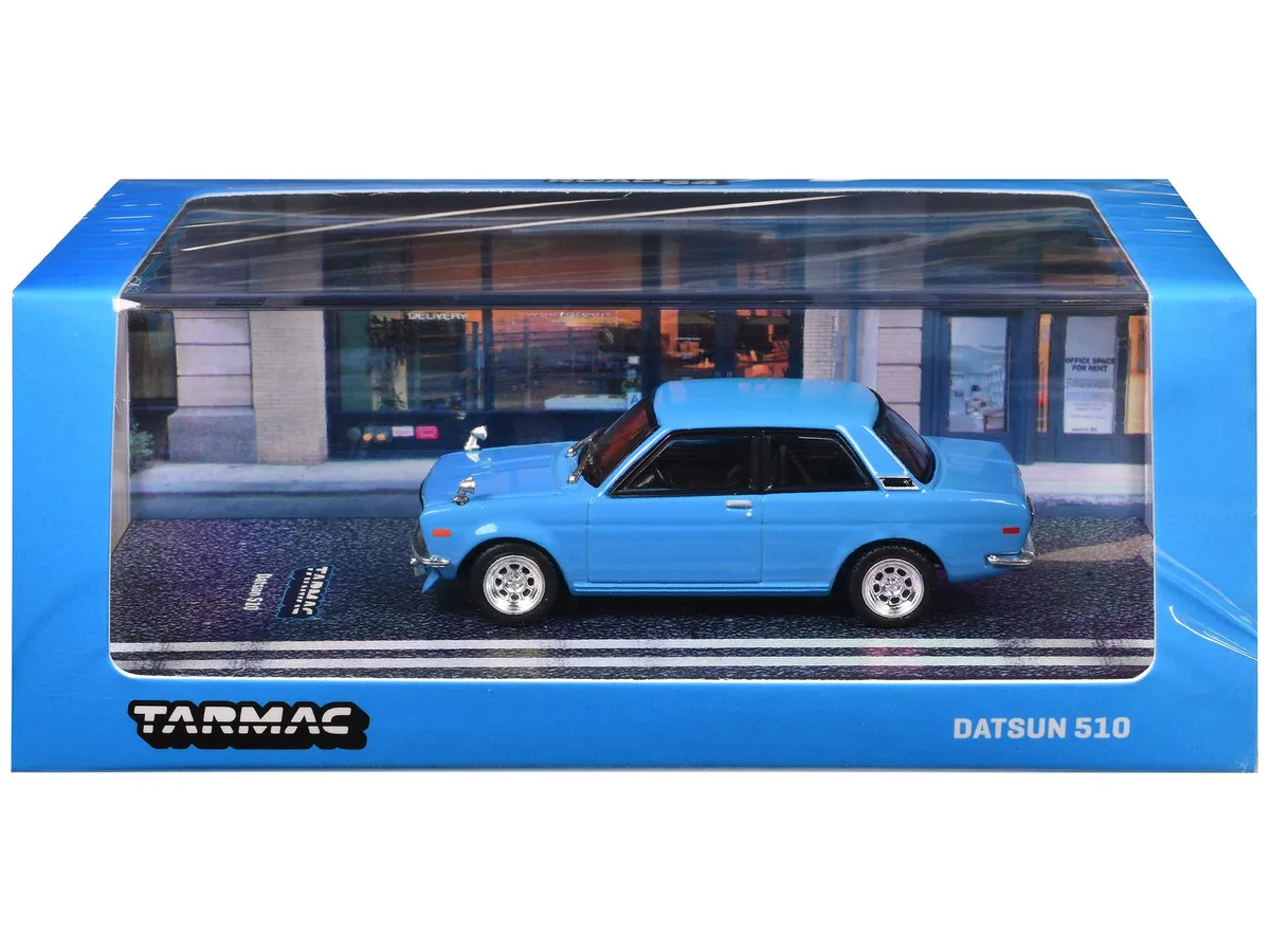 Tarmac Works Tarmac Works Datsun 510 Light Blue "Road64" 1/64 Diecast Hobby Collectible — product photo