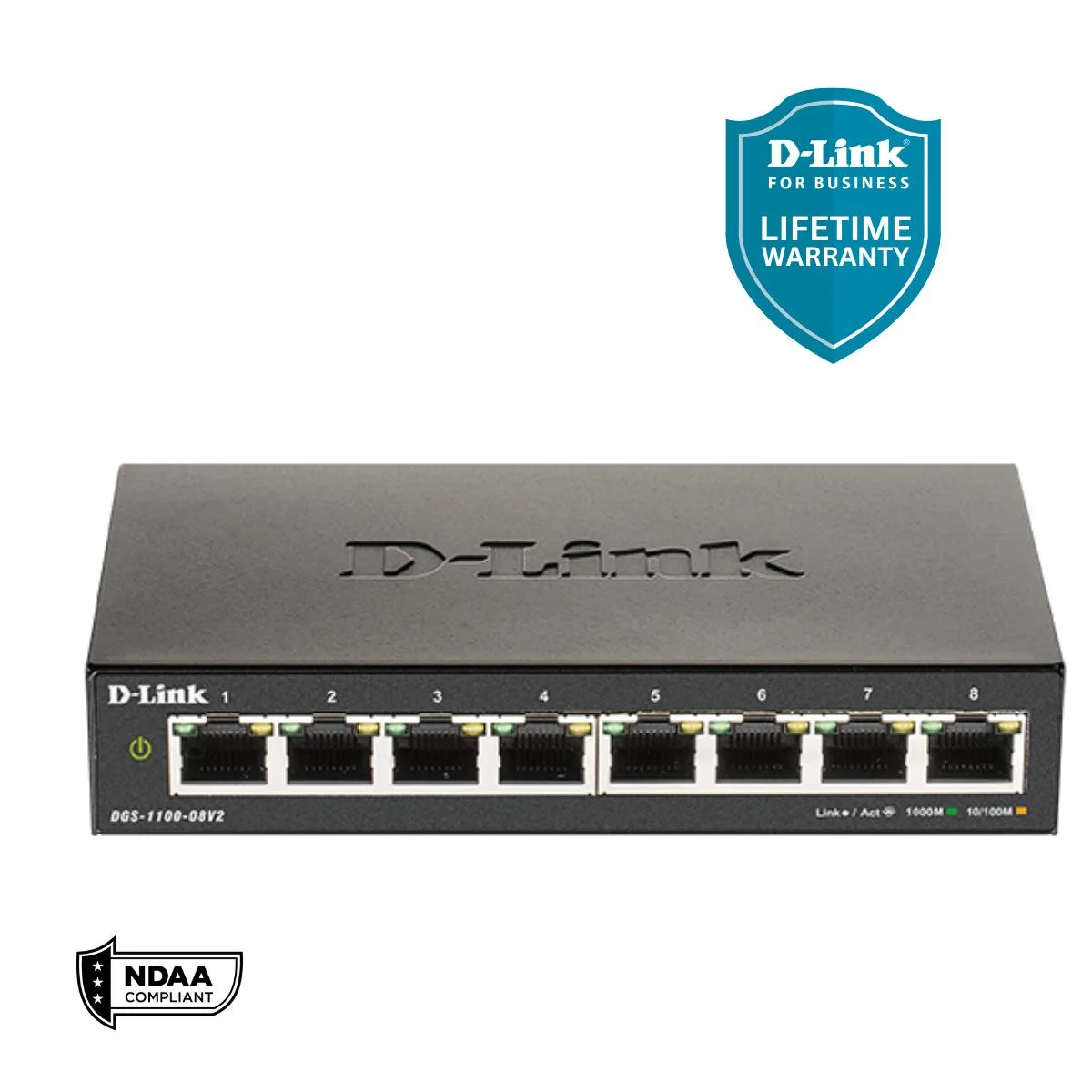 D-Link D-Link DGS110008V2 8-port Gigabit smart managed network switch — product photo