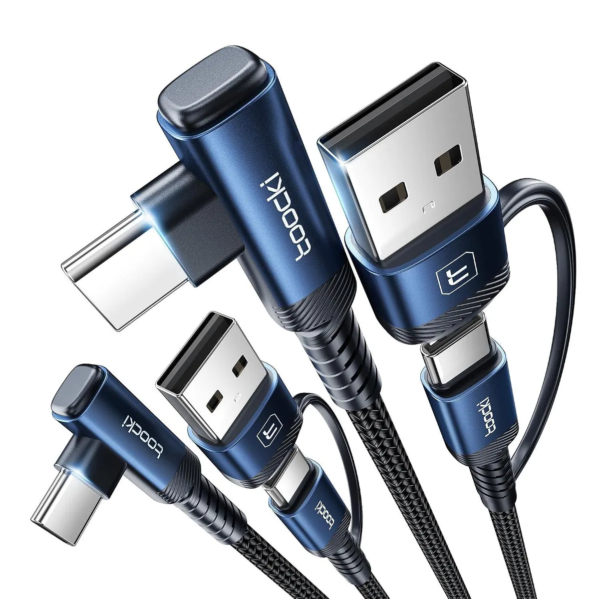 Chopmate Chopmate 60W USB-C to USB-C Cable 2-Pack 6.6FT Right Angle — product photo