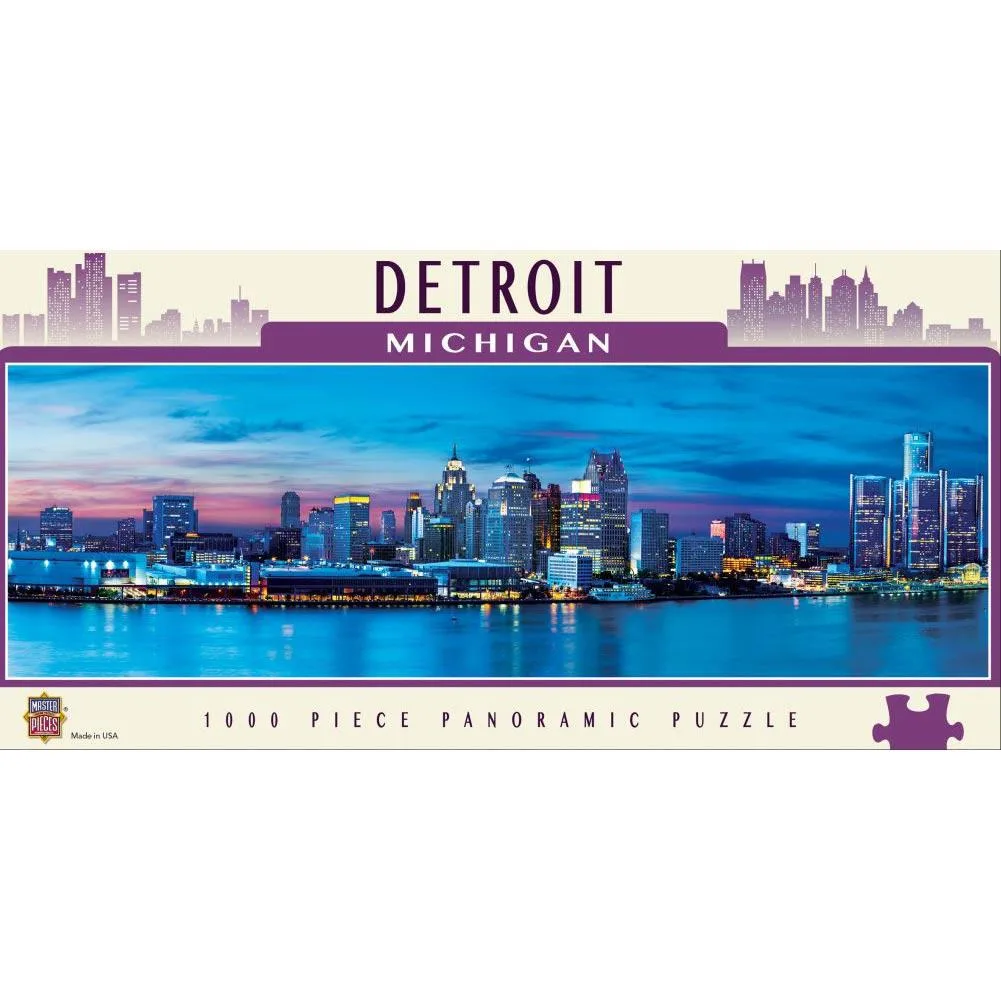 Masterpieces Puzzle Company Masterpieces Puzzle Company Detroit Panoramic Puzzle 1000 Piece — product photo
