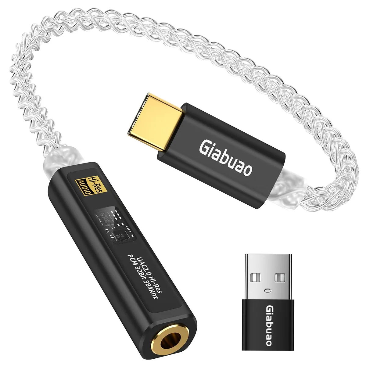Giabuao GiBA37 USB-C to 3.5mm DAC Amp CX31993+MAX97220 — product photo