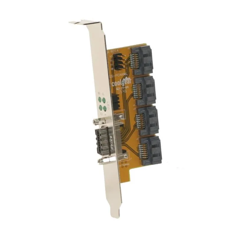 CoolGear CoolGear SATA Multilane PCI Adapter 4-Channel x4 3Gb/s Orange — product photo