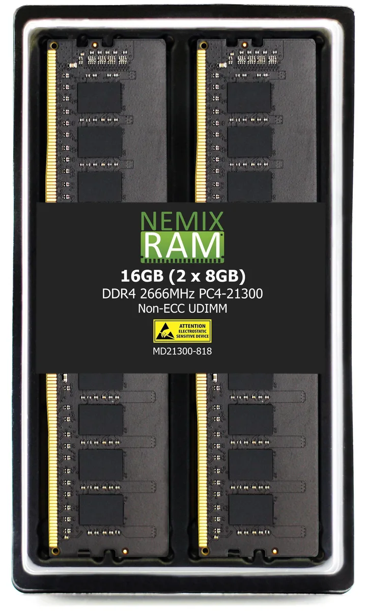 NEMIX RAM NEMIX RAM 16GB (2x8GB) DDR4 2666 CL19 288-Pin UDIMM Dell Precision 3930 Rack — product photo