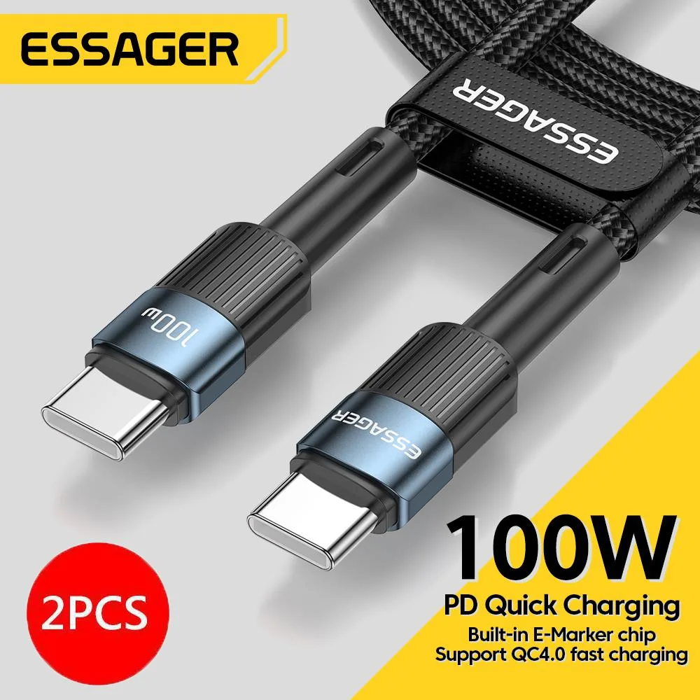 ESTONE ESTONE Essager XC100W USB-C Cable 100W 20V 5A 480Mbps Blue — product photo
