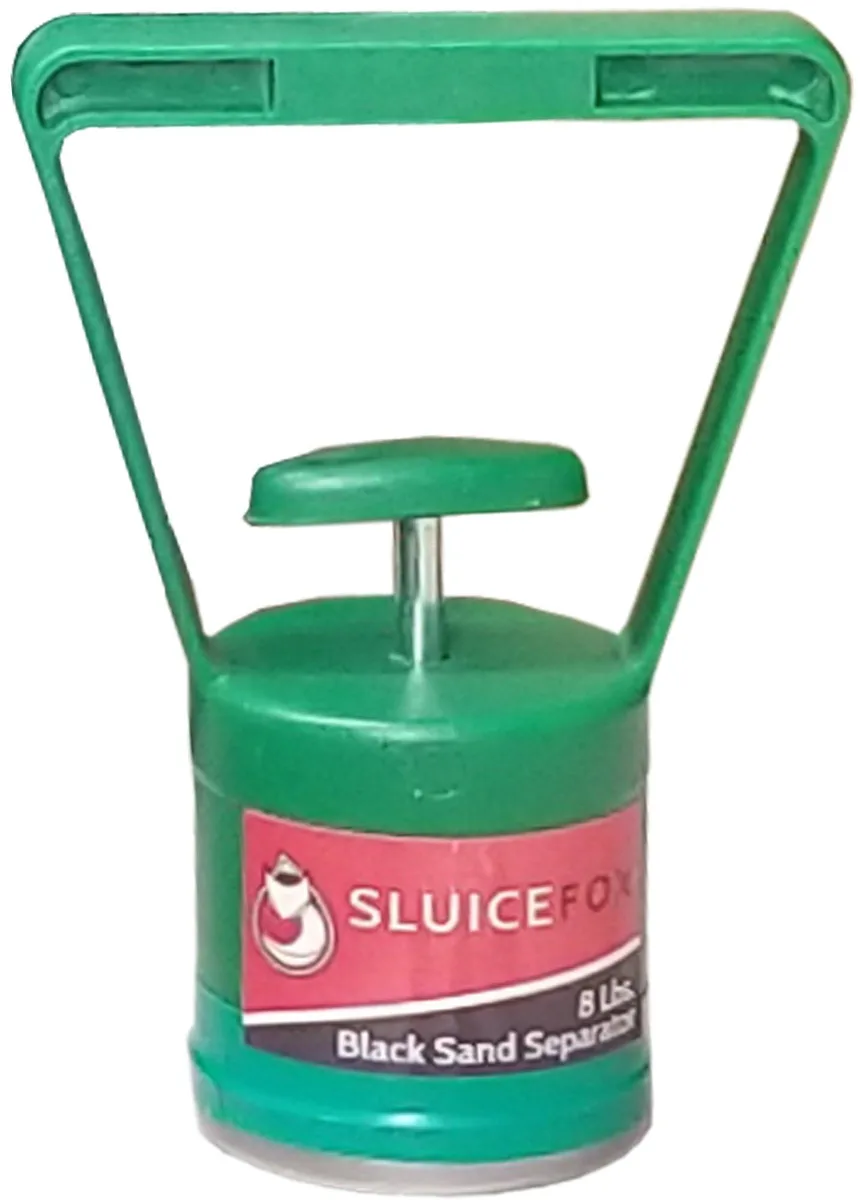 Handheld magnetic sweeper with ergonomic handle, 75 lb pull capacity