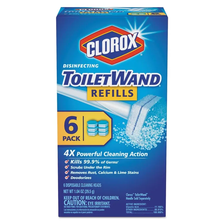 Clorox CLO31620 toilet dispenser refill, white plastic
