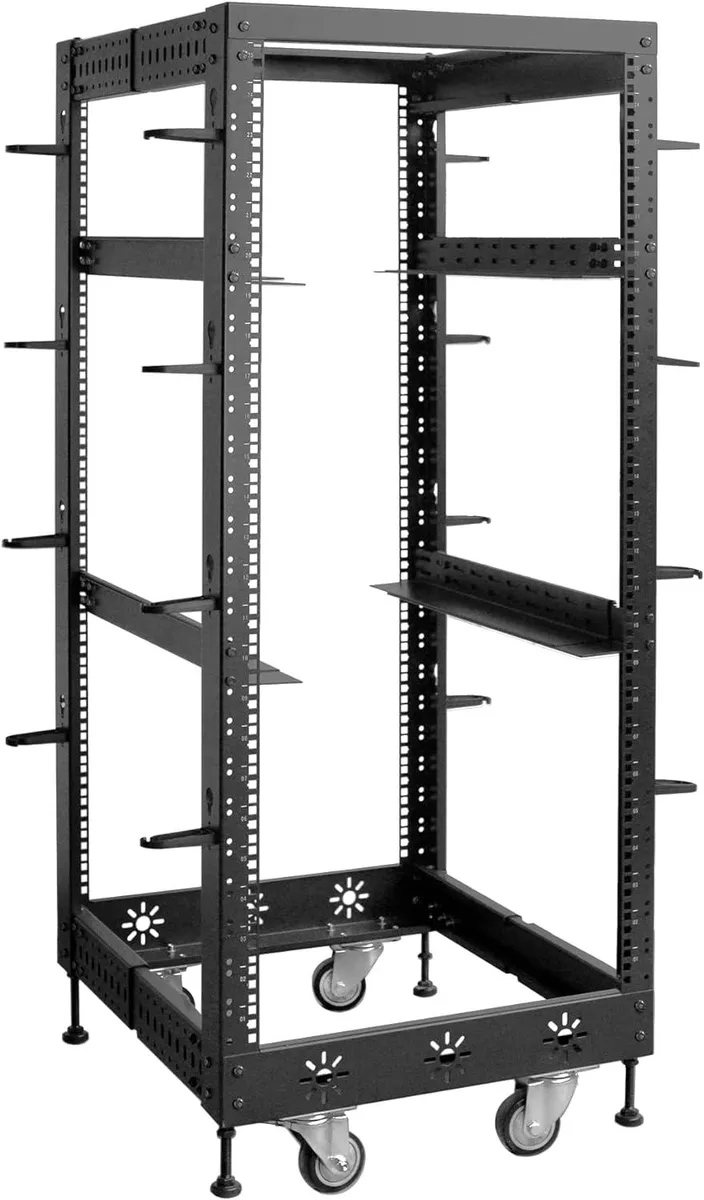 BFKK BFKK 25U 19" Adjustable Depth Server Rack 24-38" 1700lbs Black — product photo
