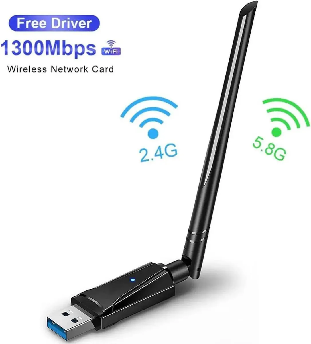 Vszerda Vszerda AC1300 USB 3.0 Wi-Fi adapter 5dBi antenna — product photo
