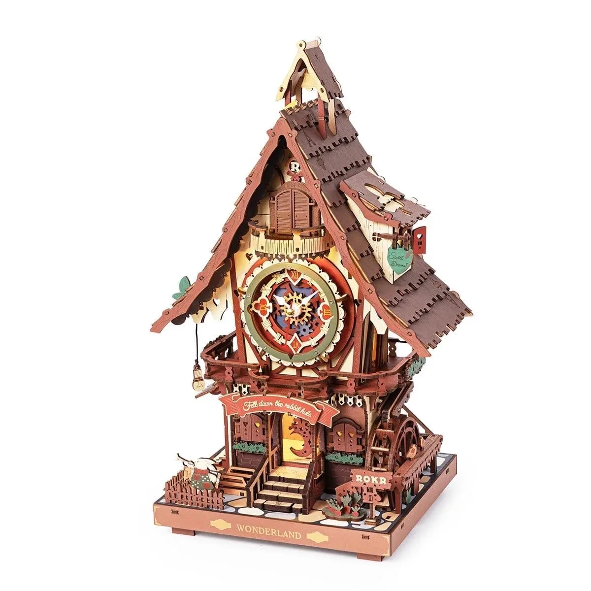 ROKR ROKR Cuckoo Clock Mechanical 3D Wooden Puzzle Colorful stem toy — product photo