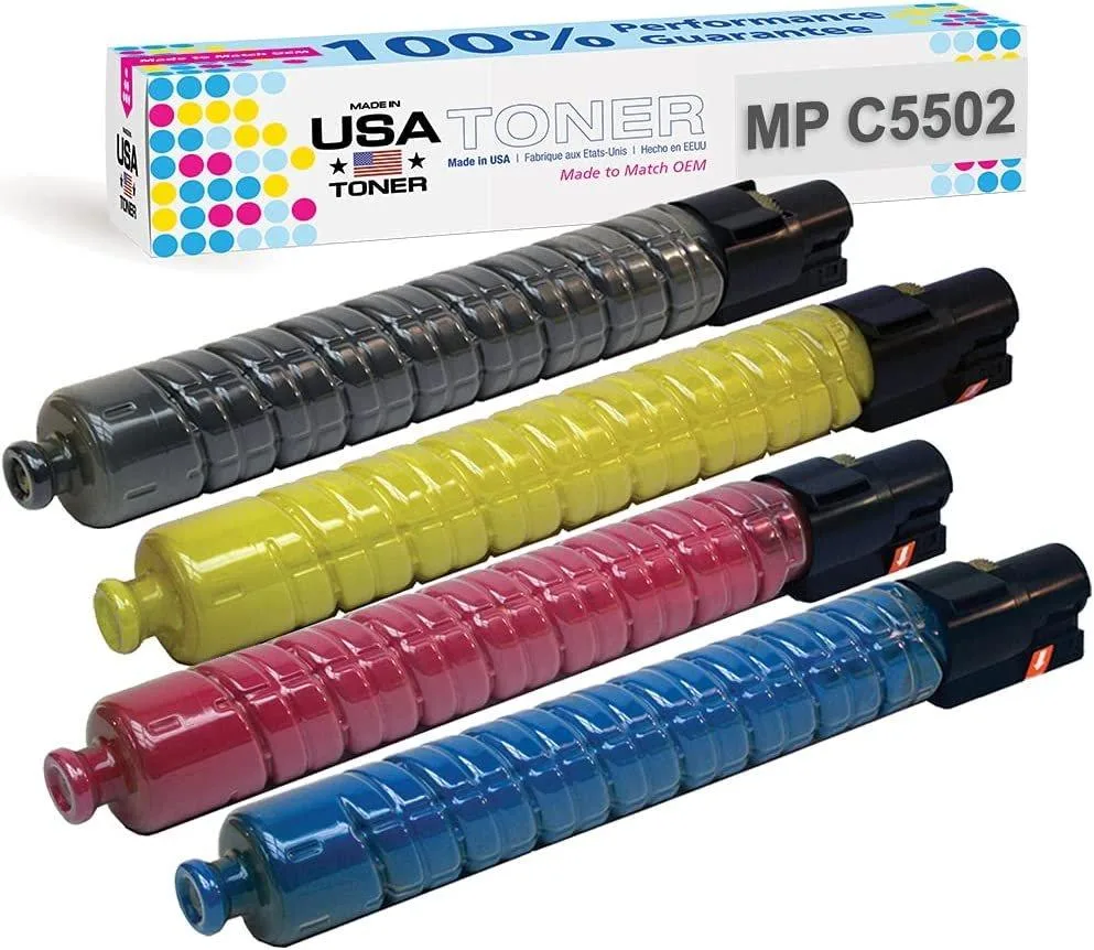 MADE IN USA TONER MADE IN USA TONER 4-Pack Toner Cartridge for Ricoh MP C4502 MP C5502 — product photo