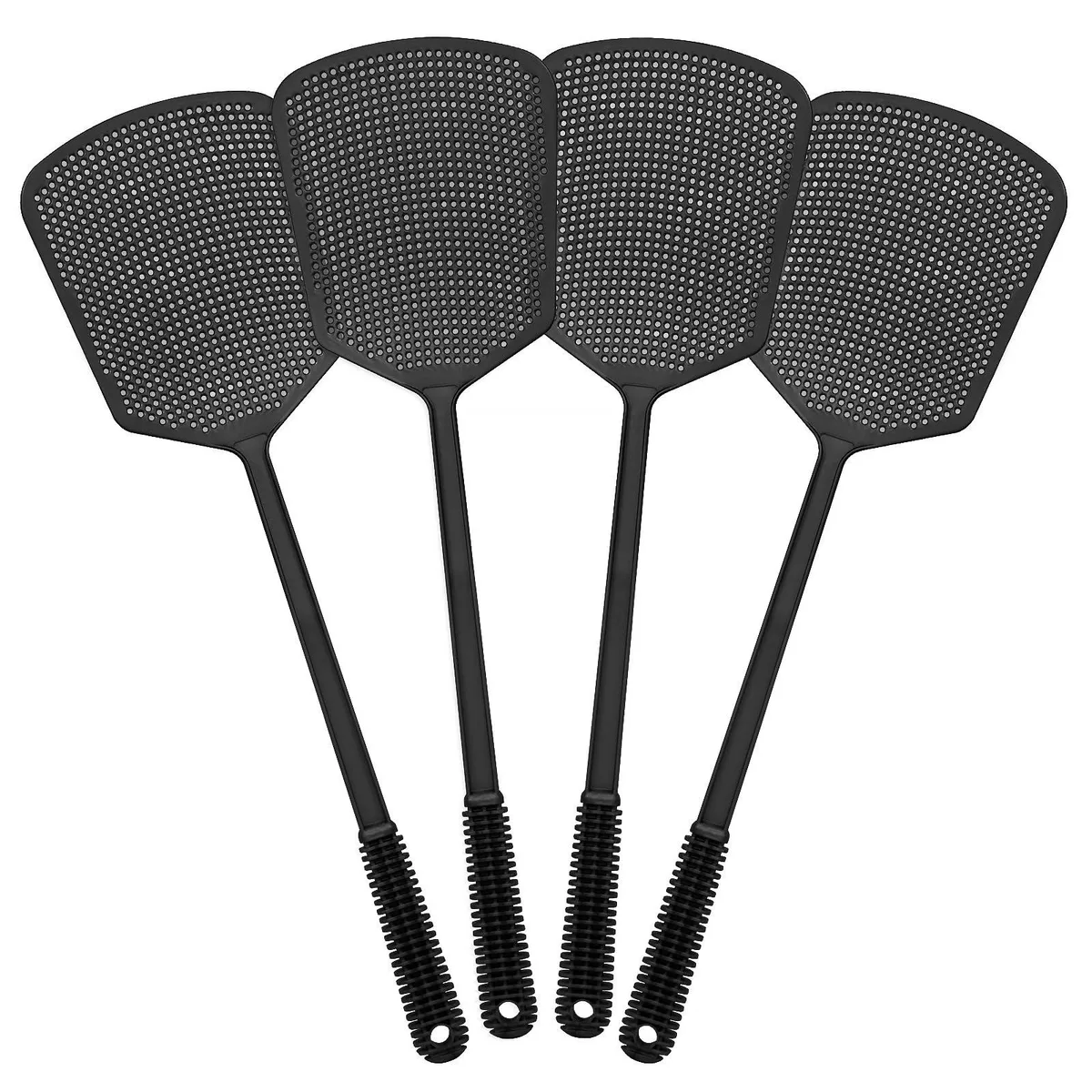  Fly Swatters-Hiway 4 Pack One-Solid Piece Heavy Duty Swatters Bigger Paddle — product photo