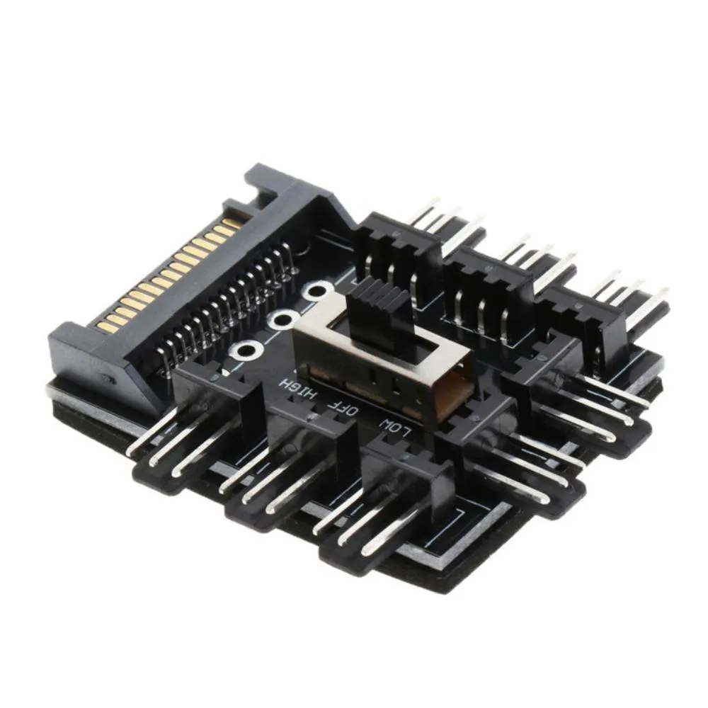 Ruth's sister Ruth's sister 1-to-8 SATA fan hub 627 black international power cord — product photo