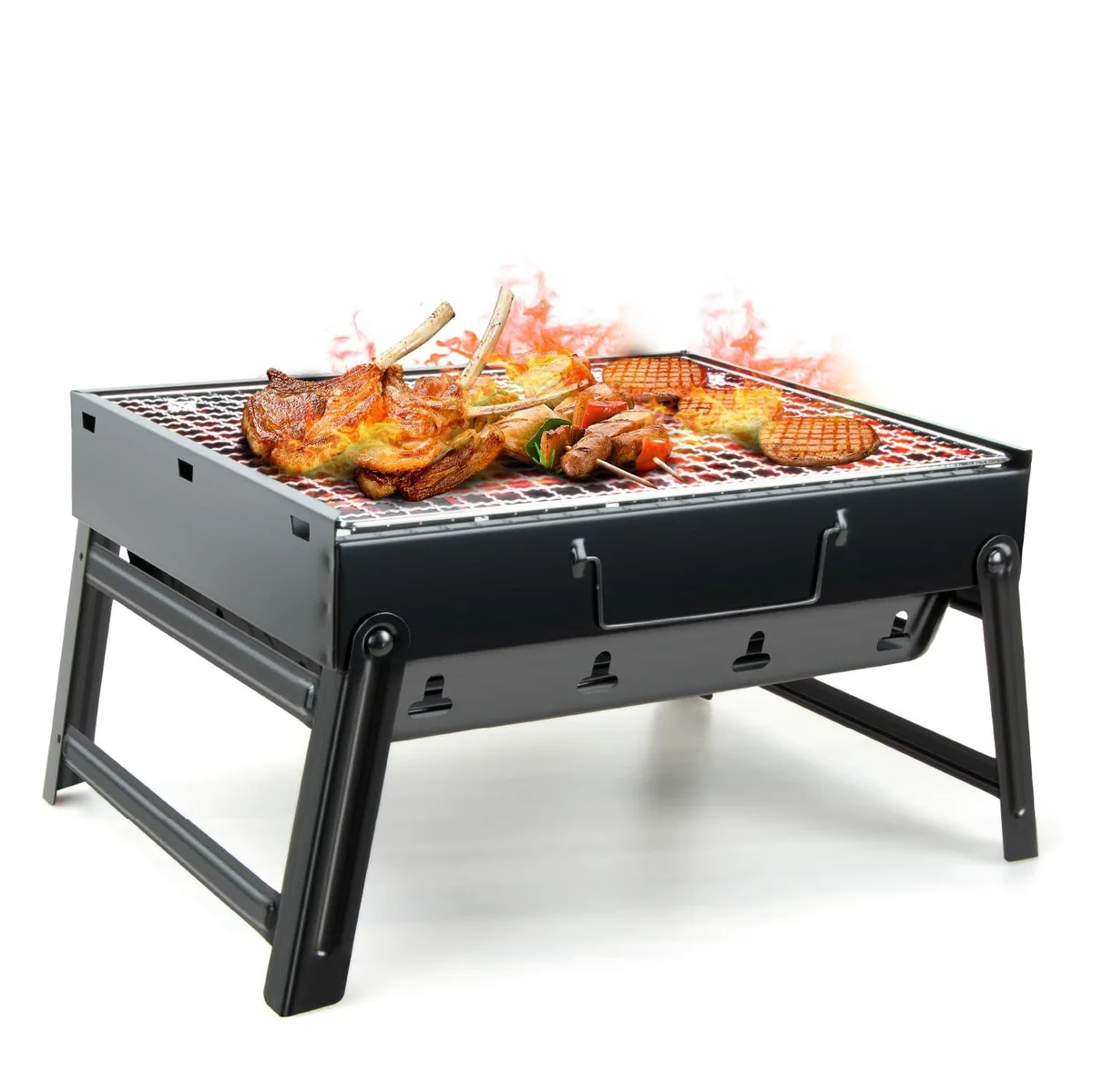  Kizmyee 700 Portable Folding Charcoal BBQ Grill Black 1.6 Kg — product photo