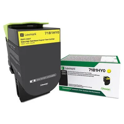 Lexmark Lexmark 71B1HY0 Yellow High-Yield Toner Cartridge 3500 Pages — product photo