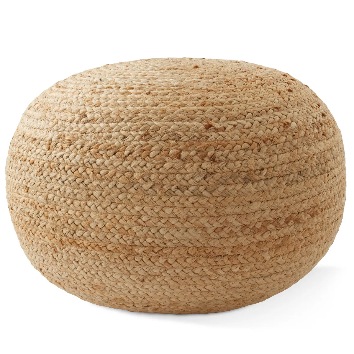 Casafield Casafield Round Jute Pouf Ottoman 19" x 10-1/2" Natural — product photo