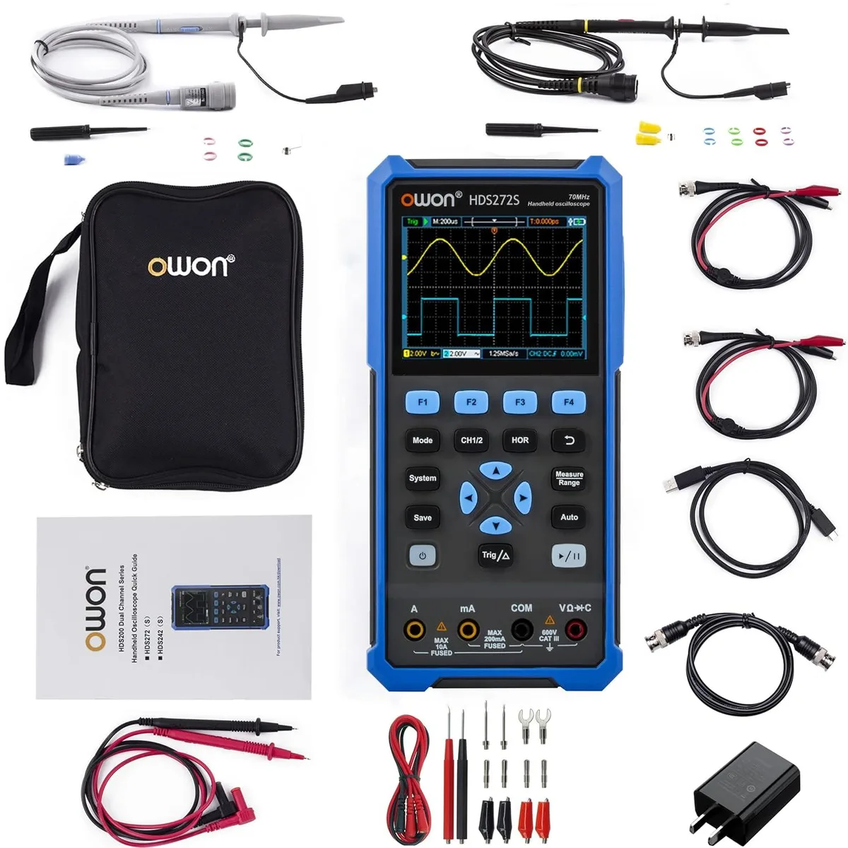 WUQ WUQ HDS272S 3.5" 70MHz 3-in-1 Oscilloscope Measurement Tool — product photo