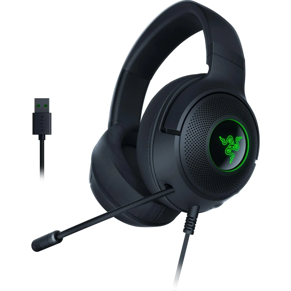  Razer Kraken V3 X Wired USB Gaming Headset Lightweight Black 3750300 — product photo
