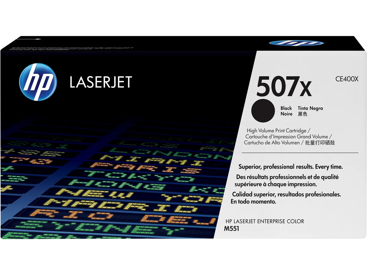 HP HP CE400X 507X High Yield Black Toner Cartridge 11000 Pages — product photo