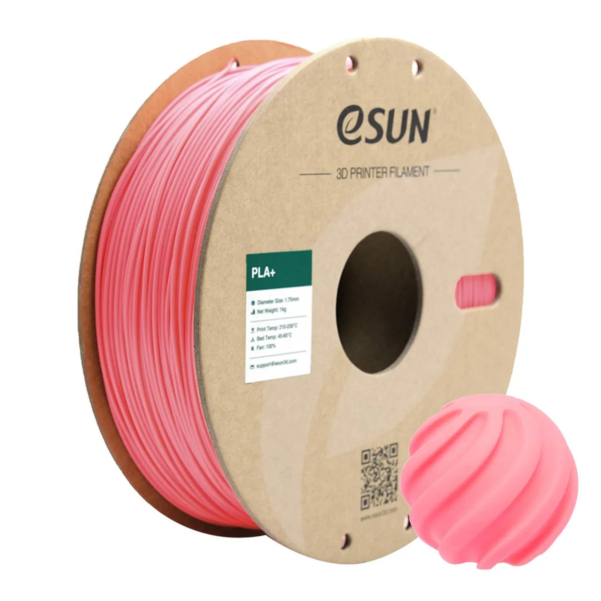 eSUN eSUN PLA+ Filament 1.75 mm 1 kg Pink — product photo