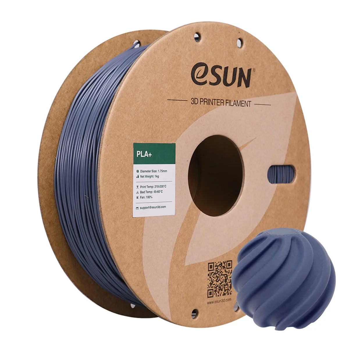 eSUN eSUN PLA+ Filament 1.75mm 1KG Grey — product photo