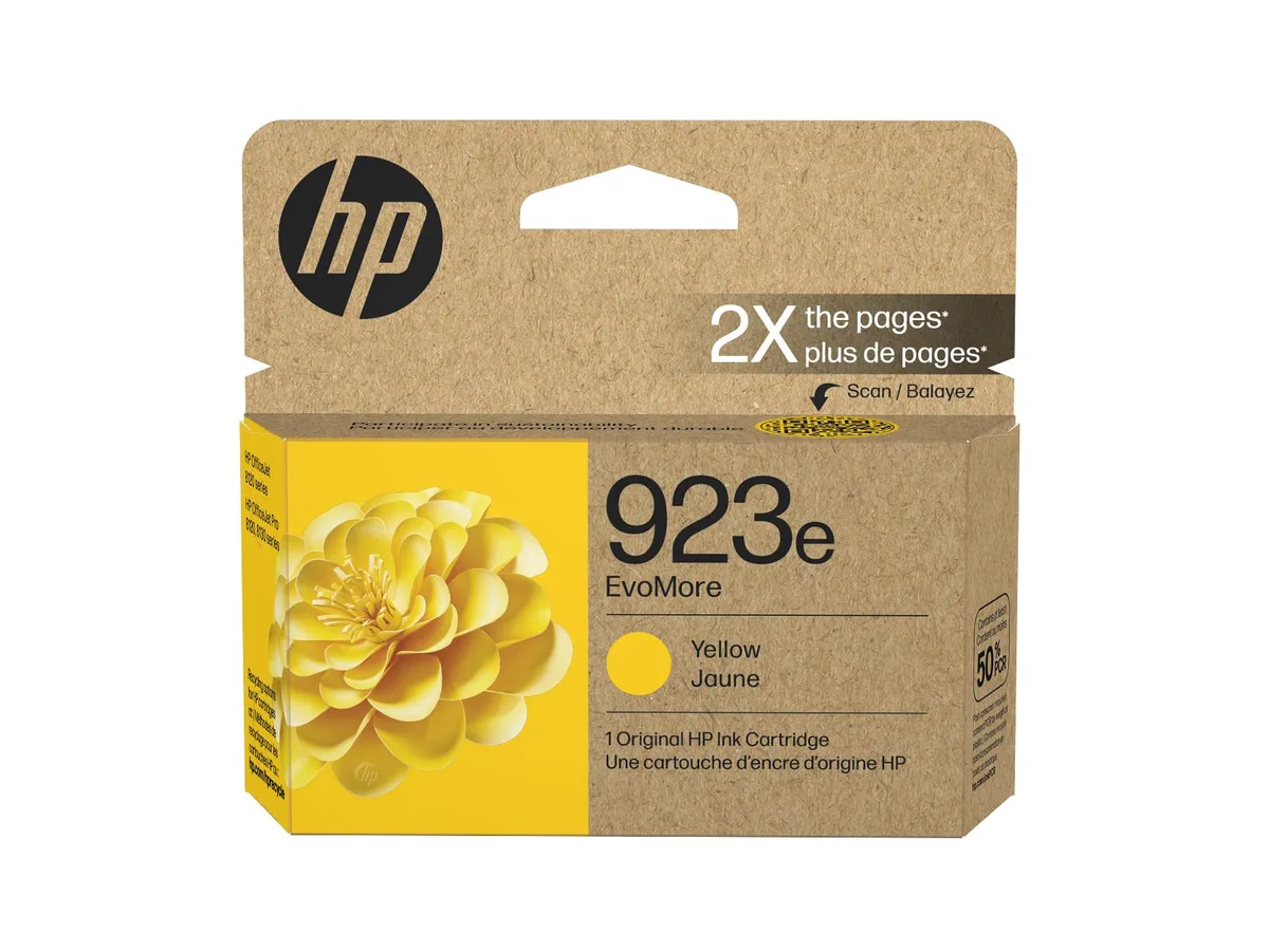 HP HP 923e EvoMore Yellow Original Ink Cartridge High Yield 800 Pages 4K0T6LN — product photo