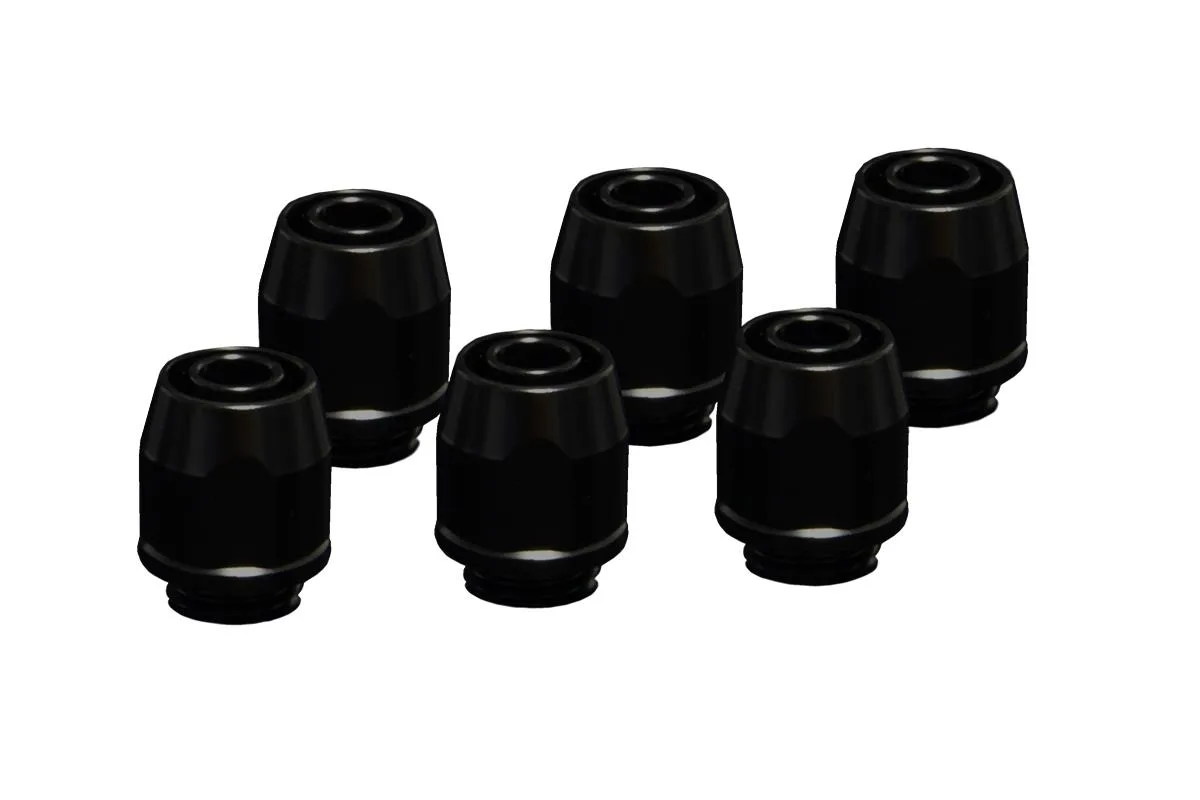 Alphacool Alphacool 1016782 HF Compression Fitting TPV Straight Black Metal Six Pack — product photo