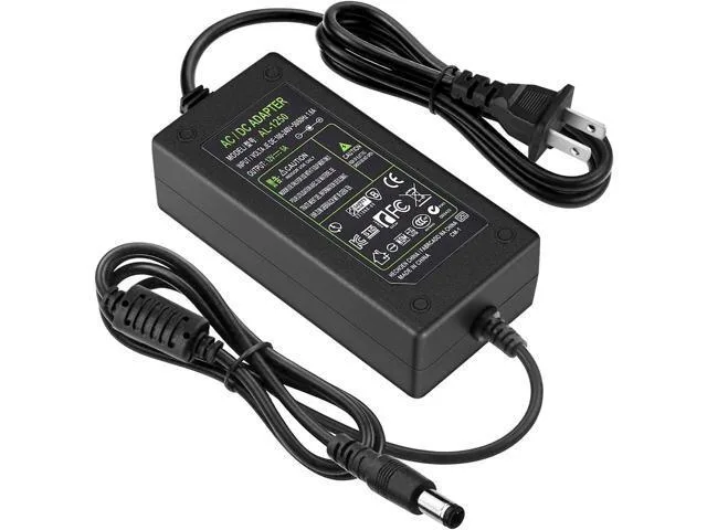 LORDWORLD LORDWORLD 12V 5A Power Supply Adapter US Plug 4.6FT Cord 5.5x2.5mm Jack — product photo