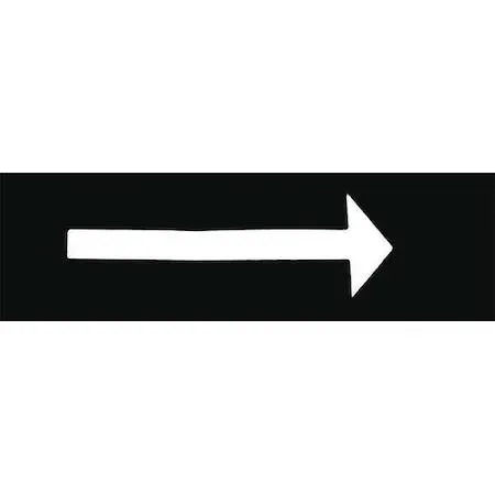 PVC arrow stencil, 6 inch overall height, light duty finish