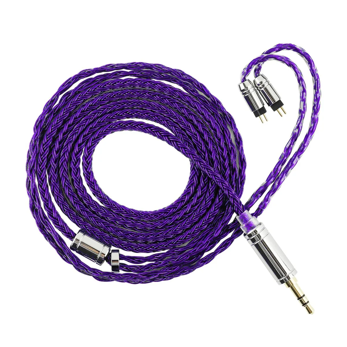 Brainwavz Brainwavz Tripowin Zonie IEM Cable 16 Core 1.25m 2pin .78mm 3.5mm Violet — product photo