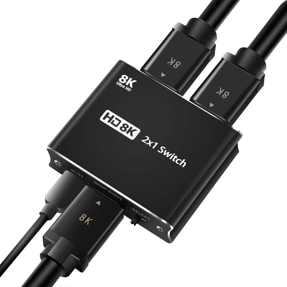 BONAEVER BONAEVER HDMI 2.1 2-in-1-out Switch 8K60 4K120 Pro Sound — product photo