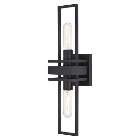 Vaxcel Vaxcel W0347 Marquis 2-Light Wall Fixture Matte Black — product photo