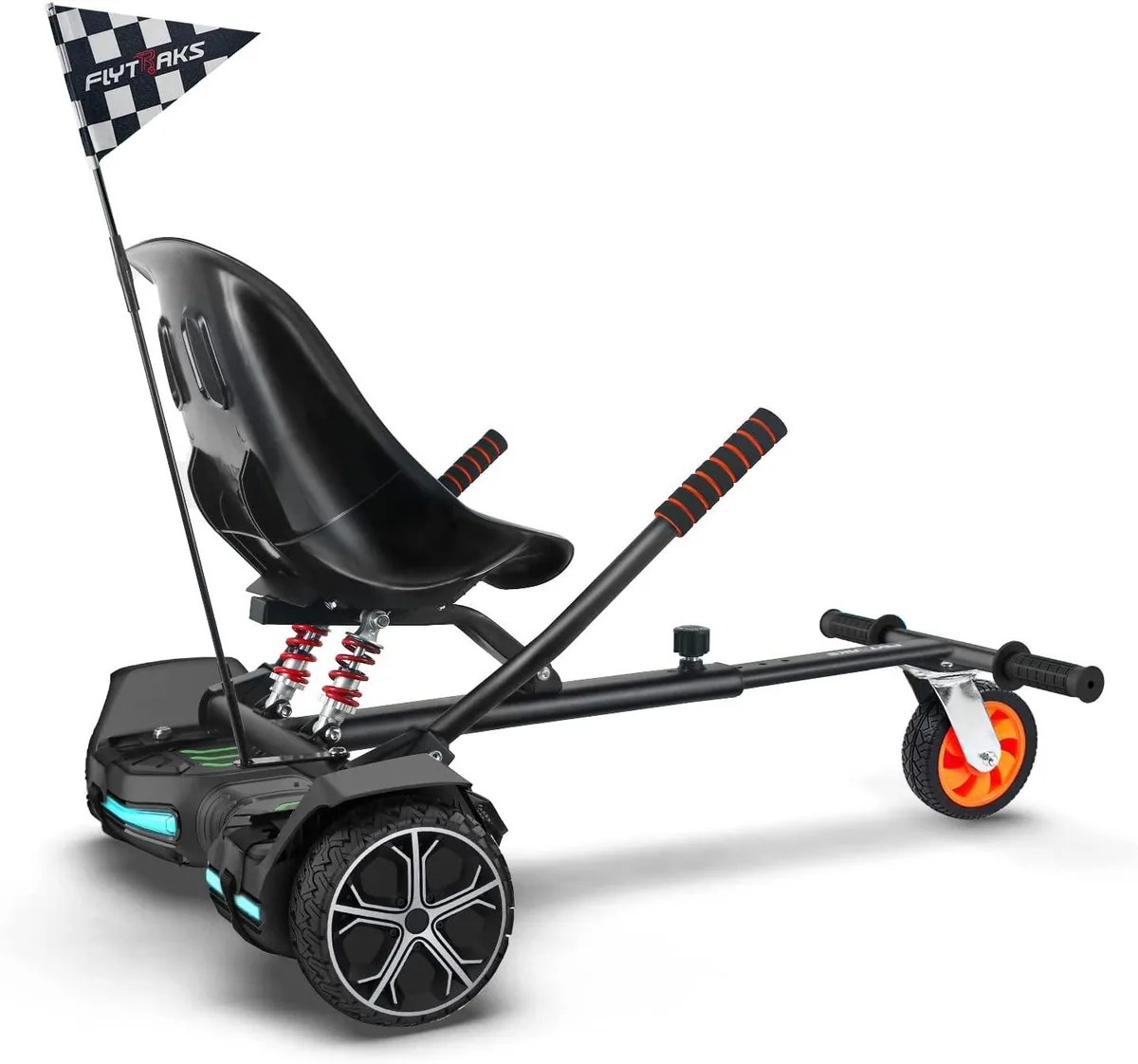 GYROOR GYROOR K2 Adjustable HoverKart Seat Attachment with Rear Shock Absorption, Black — product photo