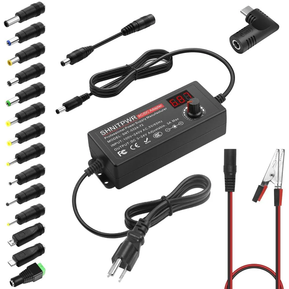  Dell SNT-0324-72 72W Adjustable Power Adapter 3.5V-24V USB-C PD 65W — product photo