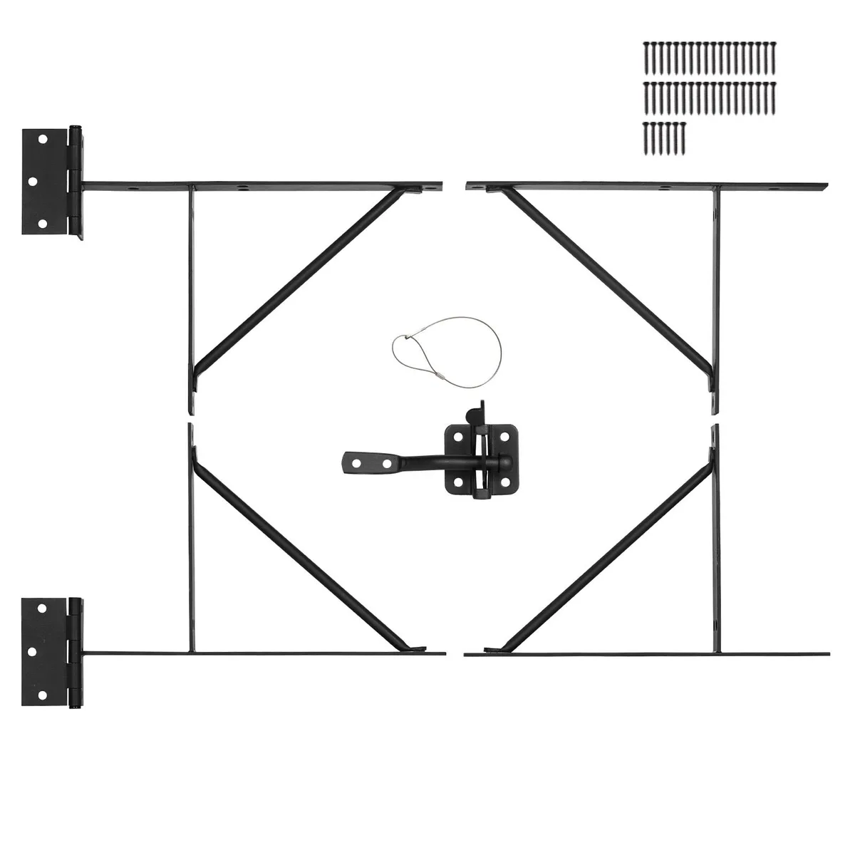 VEVOR VEVOR AA70000201 Gate Corner Brace Bracket with Latch Lock, Iron, Black — product photo