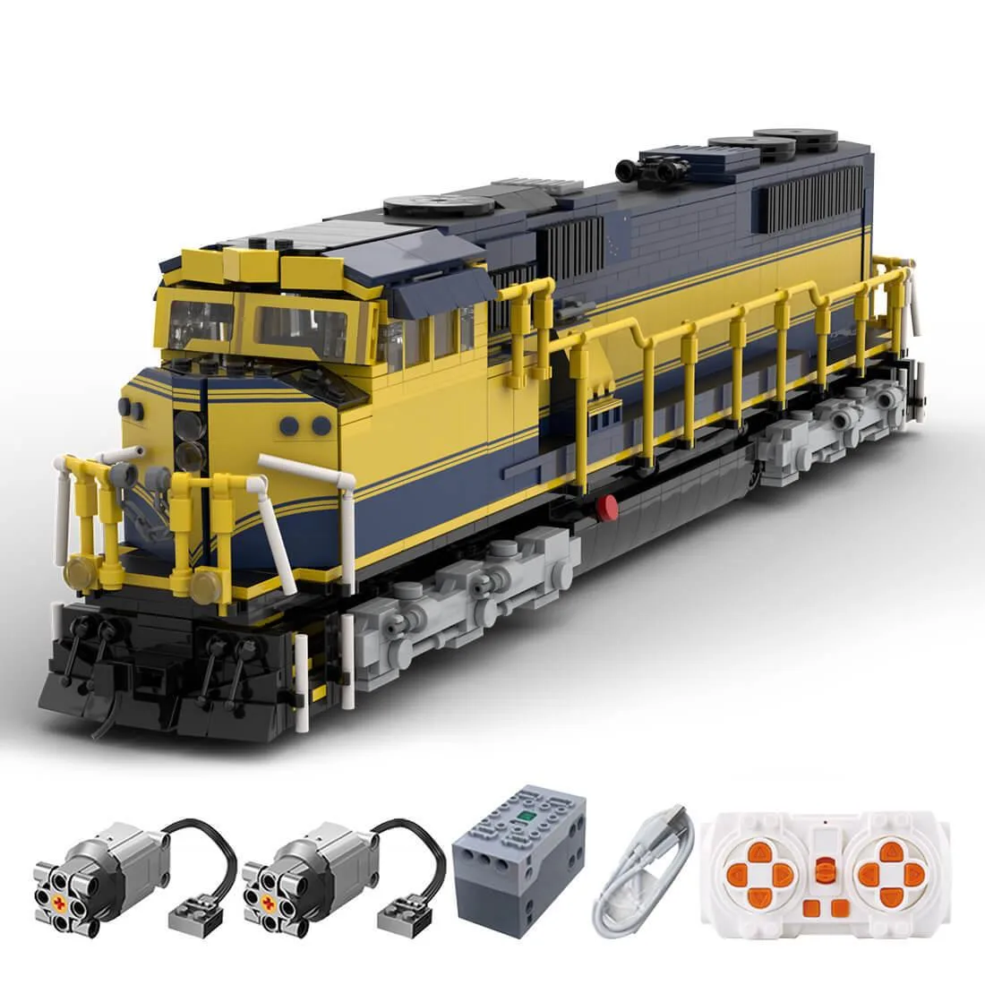 ZITIANYOUBUILD ZITIANYOUBUILD MOC-145967 SD70MAC Alaska Railroad RC Train 2063PCS — product photo