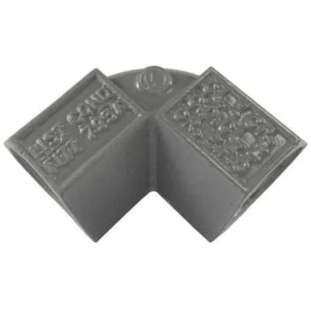 Grey powder-coated iron 90-degree conduit elbow with female threads